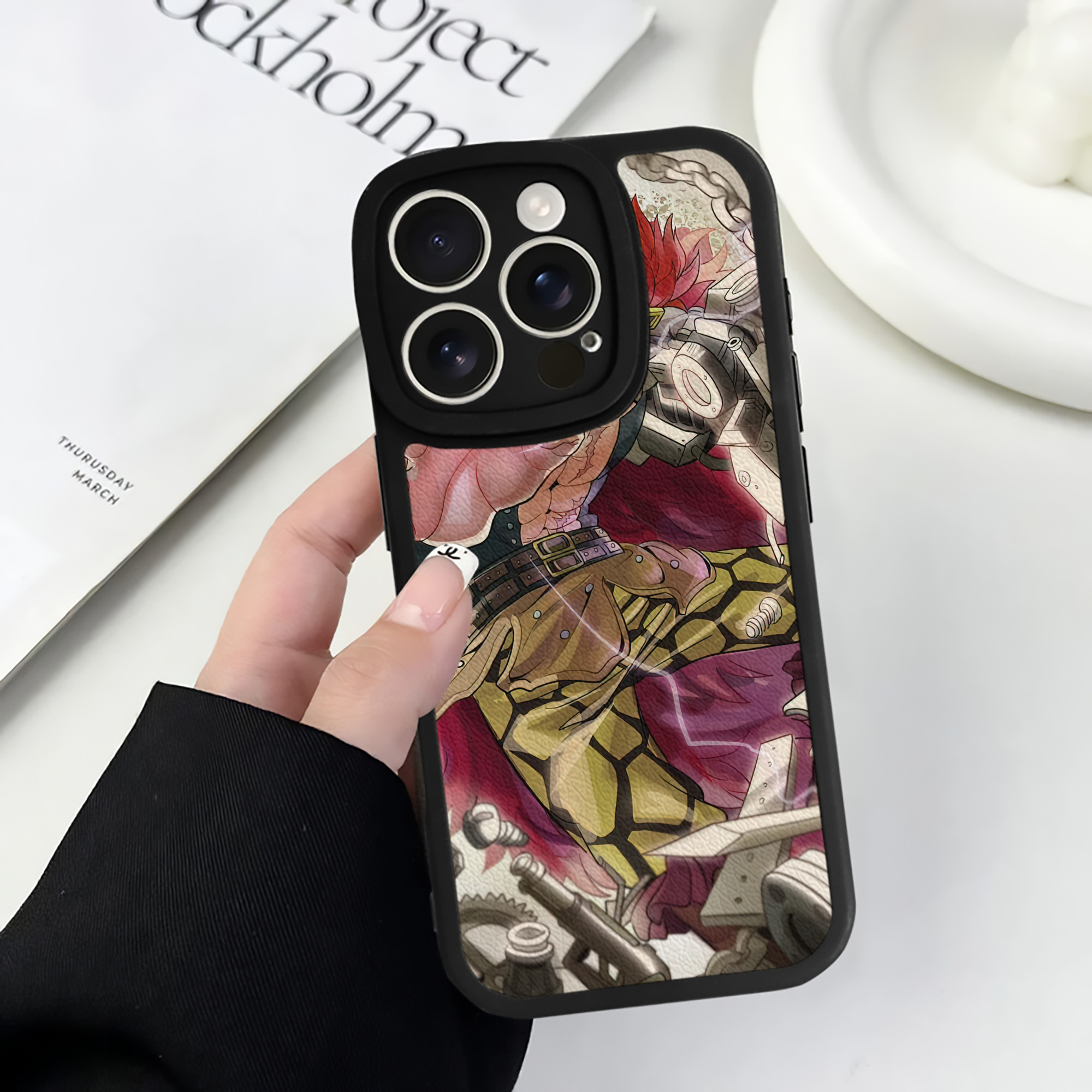 （画像用） ワンピース ONE PIECE 【iPhone 16シリーズ対応】シリコンスマホケース（レザー調） 材質：シリコン